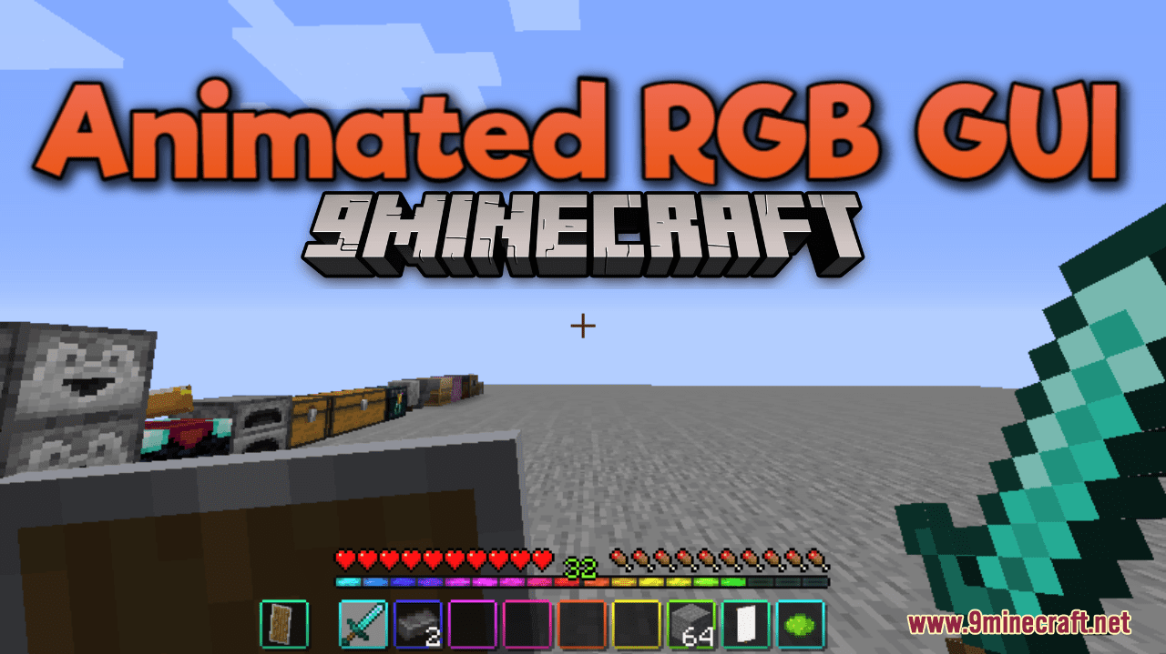 Animated RGB GUI Resource Pack (1.20.6, 1.20.1) - Texture Pack 1