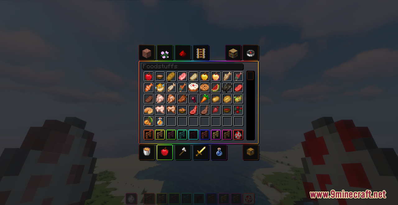 Animated RGB GUI Resource Pack (1.20.6, 1.20.1) - Texture Pack 12