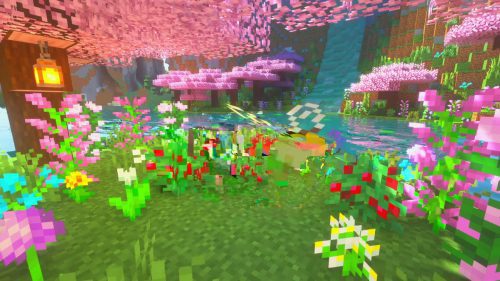 Cherry Blossom Grotto Mod (1.19.4, 1.18.2) – New Thematic Features Thumbnail