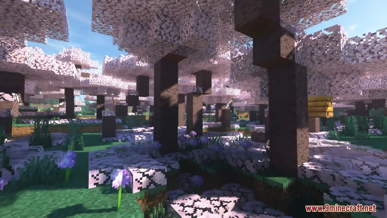 Cherry Blossom Grotto Mod (1.19.4, 1.18.2) - New Thematic Features 7