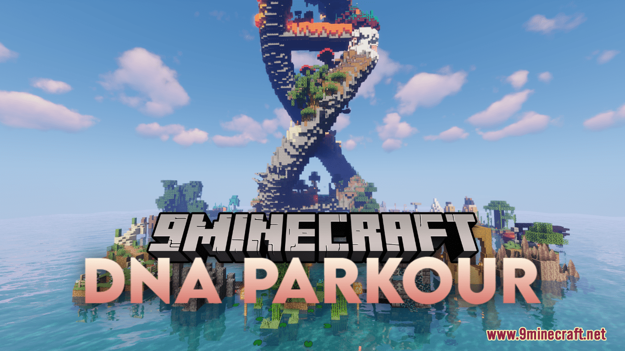 DNA Parkour Map (1.21.1, 1.20.1) - Can You Reach The Top Of The DNA 1