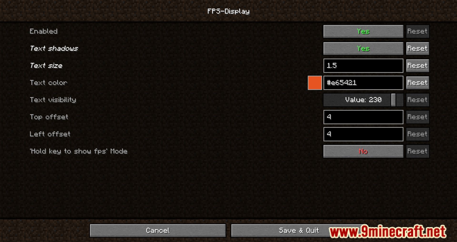 FPS - Display Mod (1.19, 1.18.2) - Showing FPS Live 7