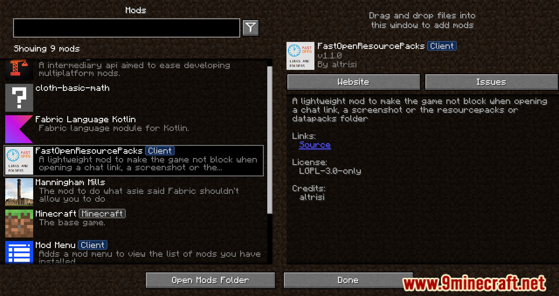 Fast Open Links And Folders Mod (1.19, 1.18.2) - Load Chatbox Link Faster 2