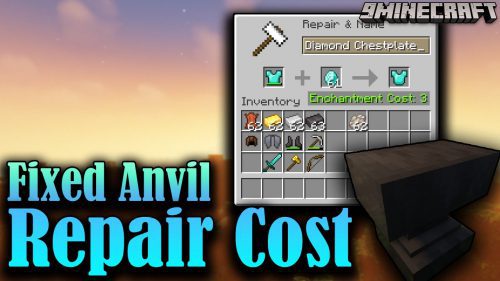 Fixed Anvil Repair Cost Mod (1.21, 1.20.1) – Choose Your Own Rate Thumbnail