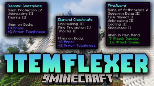 ItemFlexer Mod (1.19.2, 1.18.2) – Showing off your Powerful Items Thumbnail