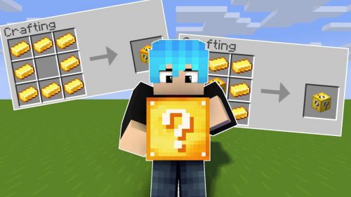 Realistic Lucky Block Addon (1.20, 1.19) – MCPE/Bedrock Mod Thumbnail