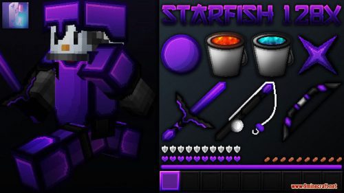 Starfish 128x Texture Pack (1.19, 1.18) – PvP Pack for Bedrock Edition Thumbnail