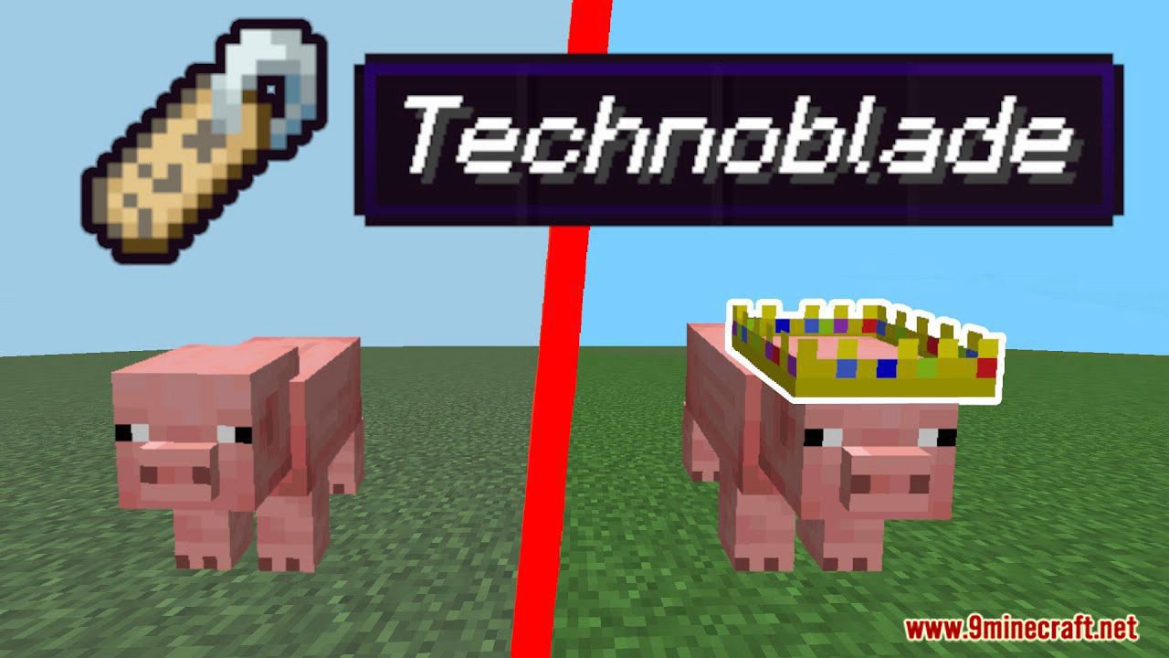 TechnoBlade Pig Addon (1.19, 1.18) - Tribute to Technoblade 1