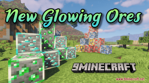 New Glowing Ores Resource Pack (1.21, 1.20.1) – Texture Pack Thumbnail