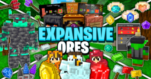 Expansive Ores Addon (1.19, 1.18) – MCPE/Bedrock Mod Thumbnail