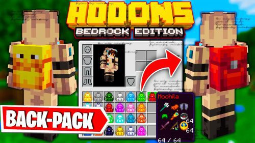 Multi Backpack Addon (1.20, 1.19) – MCPE/Bedrock Mod Thumbnail