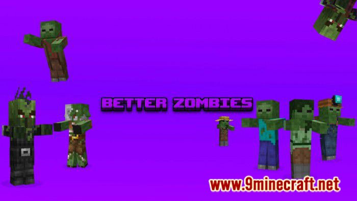 Better Zombies Texture Pack (1.19) for Minecraft PE/Bedrock 2