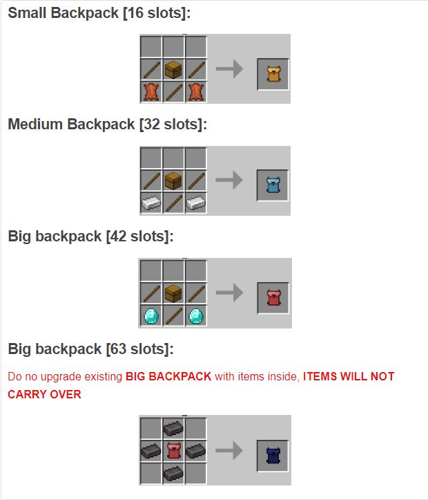 Backpack Plus Addon (1.20, 1.19) - MCPE/Bedrock Mod 6