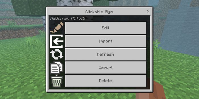 Clickable Sign Addon (1.19, 1.18) - MCPE/Bedrock Mod 3