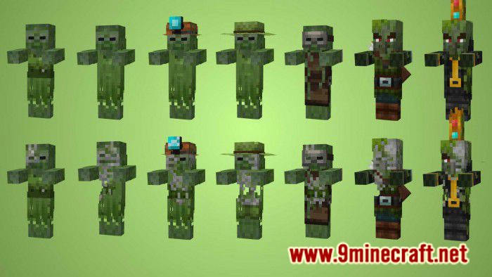 Better Zombies Texture Pack (1.19) for Minecraft PE/Bedrock 21