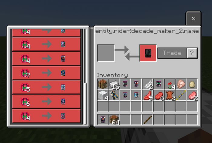 Masked Rider Decade Addon (1.19) - MCPE/Bedrock Mod 52