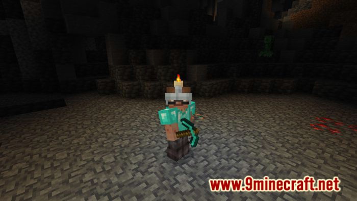 True Miner Helmet Addon (1.20, 1.19) - MCPE/Bedrock Mod 14