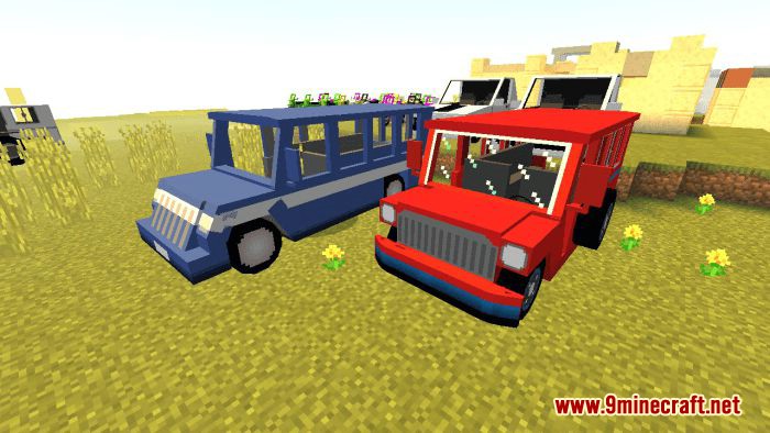 Simple Vehicles Addon (1.20, 1.19) - MCPE/Bedrock Mod 10