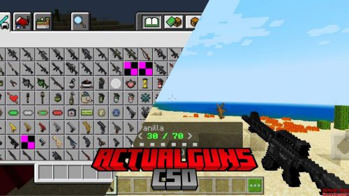 Actual Guns CSO Addon (1.20, 1.19) – MCPE/Bedrock Mod Thumbnail