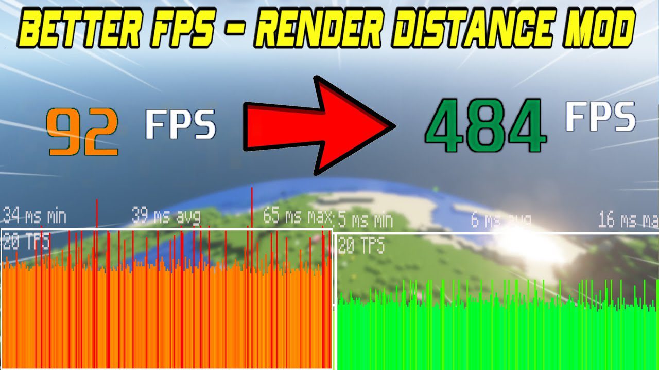 Better Fps Render Distance Mod (1.19.1, 1.18.2) - Increase FPS 1