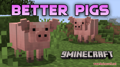 Better Pigs Resource Pack (1.20.6, 1.20.1) – Texture Pack Thumbnail