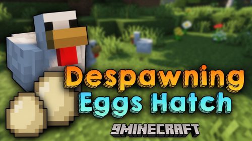 Despawning Eggs Hatch Mod (1.21, 1.20.1) – Chickens being born from Dropped Eggs Thumbnail