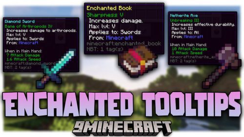 Enchanted ToolTips Mod (1.20.1, 1.19.3) – Learning More About Your Tools Thumbnail