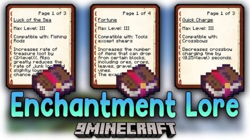 Enchantment Lore Mod (1.21.1, 1.20.1) – Learning More About The Enchantments Thumbnail