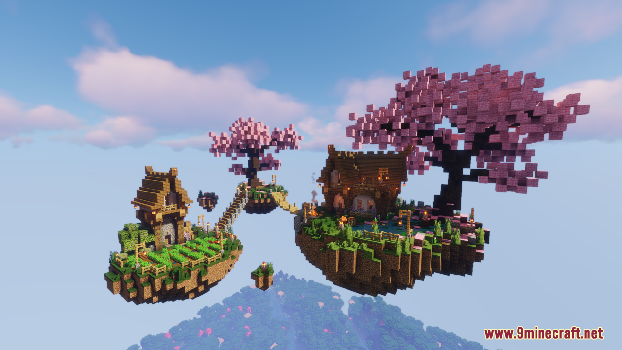 Floating Island Retreat Map (1.21.1, 1.20.1) - Lovely Survival Sky Island 2