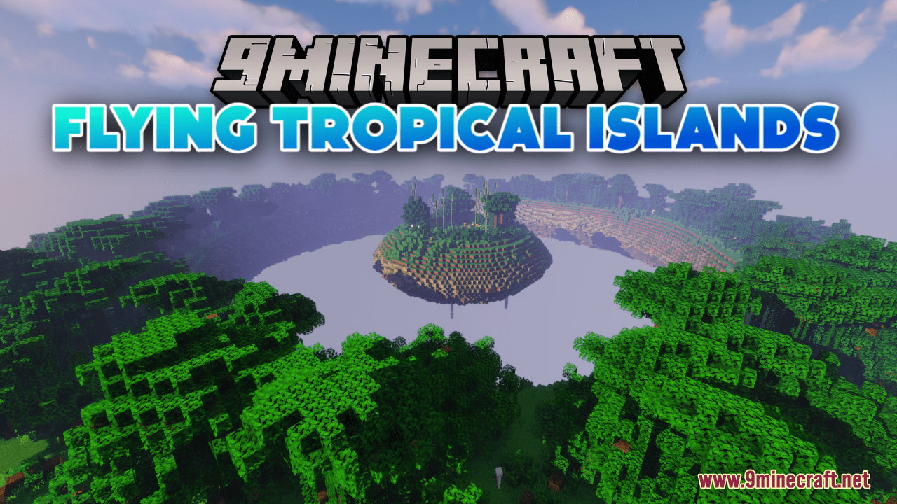 Flying Tropical Islands Map (1.21.1, 1.20.1) - Survive on Tropical Sky Islands 1