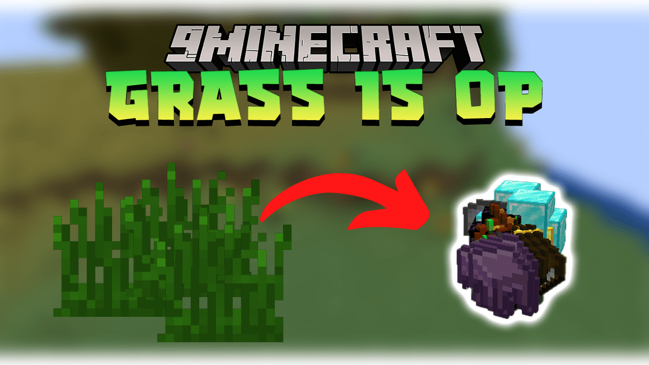 Minecraft But Grass Is Op Data Pack (1.19.3, 1.19.2) - Grass Drop More Loots! 1