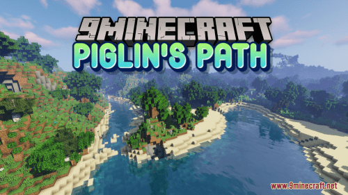 Piglin’s Path Map (1.21.1, 1.20.1) – Custom Terrain Survival Map Thumbnail