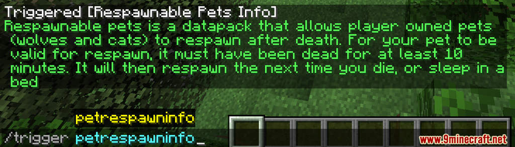 Respawnable Pets Data Pack (1.19.3, 1.19.2) - Respawn Mechanic for Pets 13