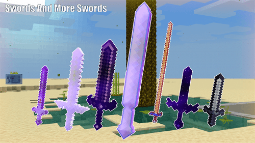 Swords And More Swords Addon (1.20, 1.19) – MCPE/Bedrock Mod Thumbnail