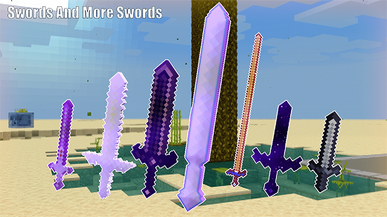 Swords And More Swords Addon (1.20, 1.19) - MCPE/Bedrock Mod 1