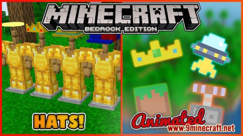 Animated Hats Addon (1.19) – MCPE/Bedrock Mod Thumbnail