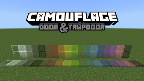 Camouflage Door & Trapdoor Addon (1.20, 1.19) – MCPE/Bedrock Mod Thumbnail