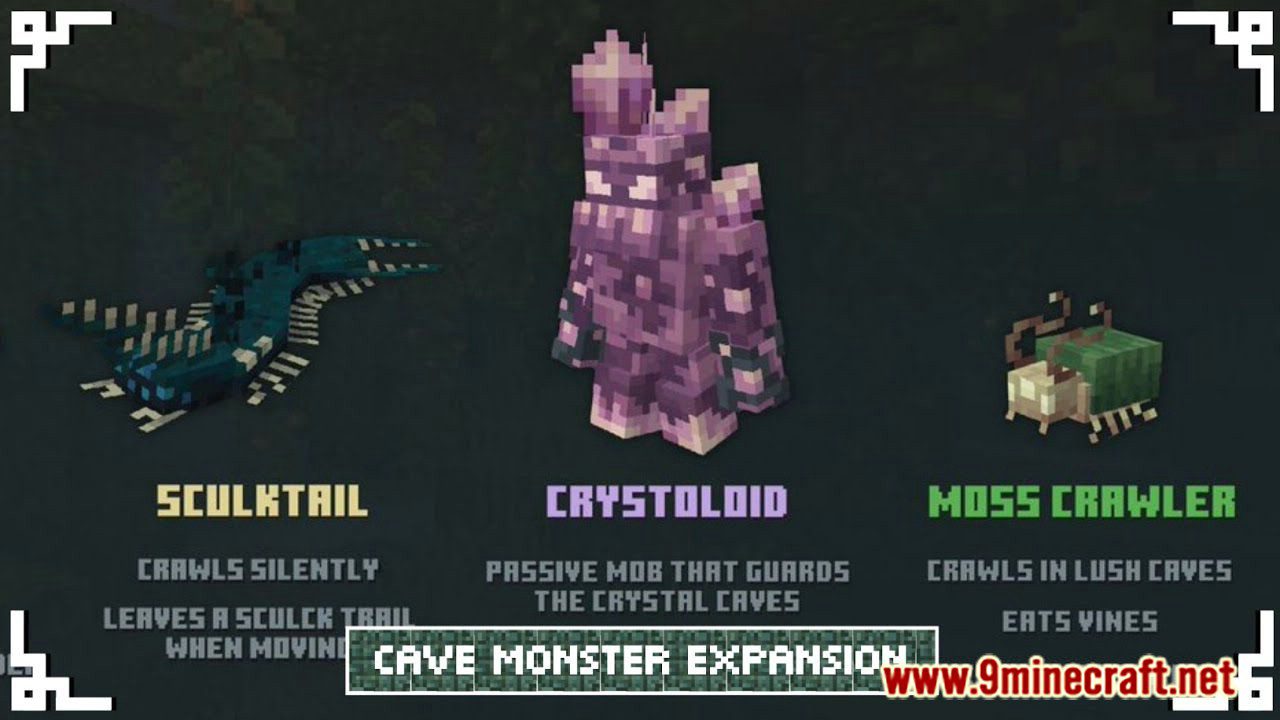 Cave Monster Expansion Addon (1.19, 1.18) for Minecraft PE/Bedrock 1