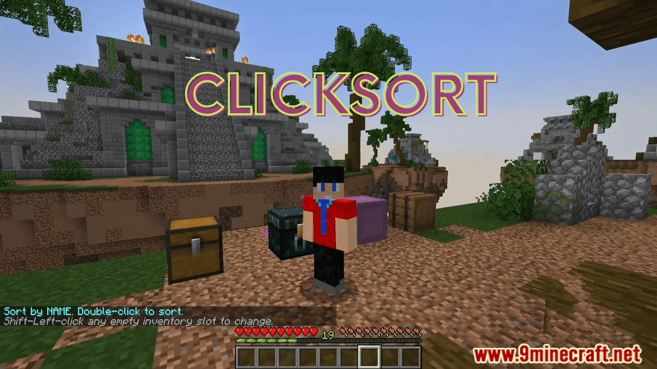 ClickSort Plugin (1.21, 1.20.1) – Bukkit, Spigot, Paper 1