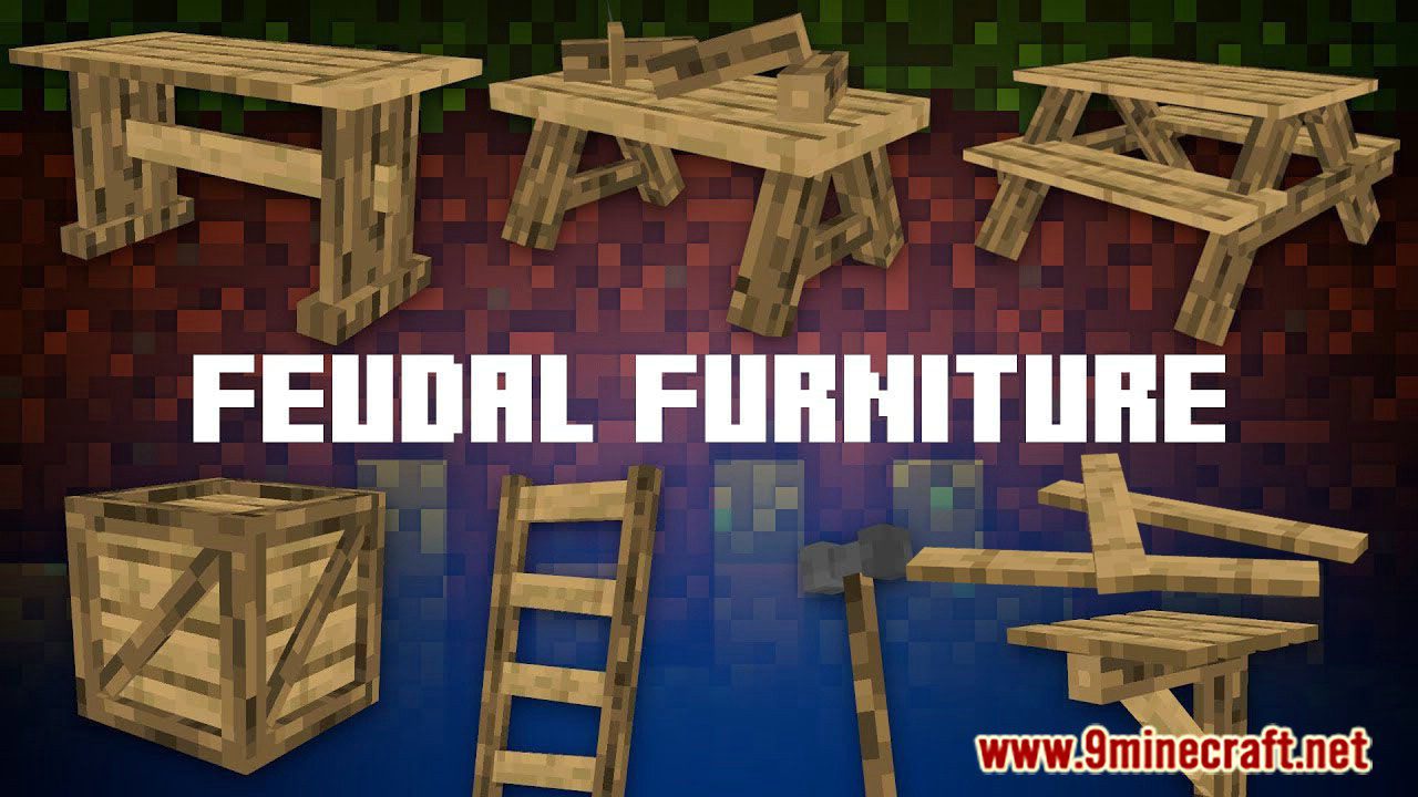 Feudal Furniture Addon (1.20, 1.19) - MCPE/Bedrock Mod 1