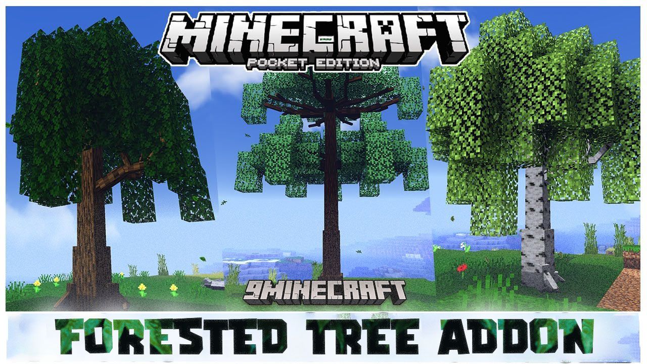 Forested Trees Addon (1.20, 1.19) - Minecraft PE/Bedrock Mod 1