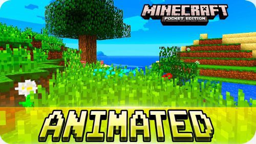 Just Animated Grass Texture Pack (1.20, 1.19) – MCPE/Bedrock Thumbnail