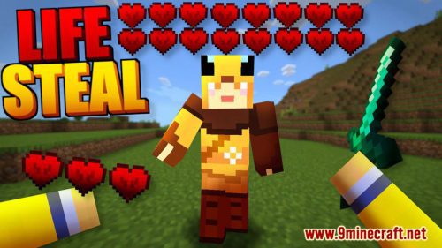 Lifesteal Addon (1.21, 1.20) – MCPE/Bedrock Mod Thumbnail