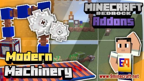 Modern Machinery Addon (1.20, 1.19) – MCPE/Bedrock Mod Thumbnail