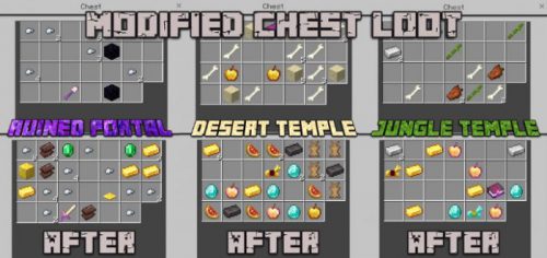 Modified Chest Loot Addon (1.19, 1.18) – MCPE/Bedrock Mod Thumbnail