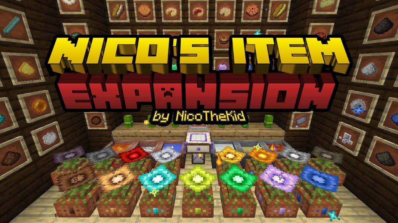 Nico's Item Expansion Addon (1.20, 1.19) - MCPE/Bedrock Mod 1