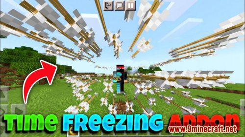 Pause & Freeze Time Addon (1.19) – MCPE/Bedrock Mod Thumbnail