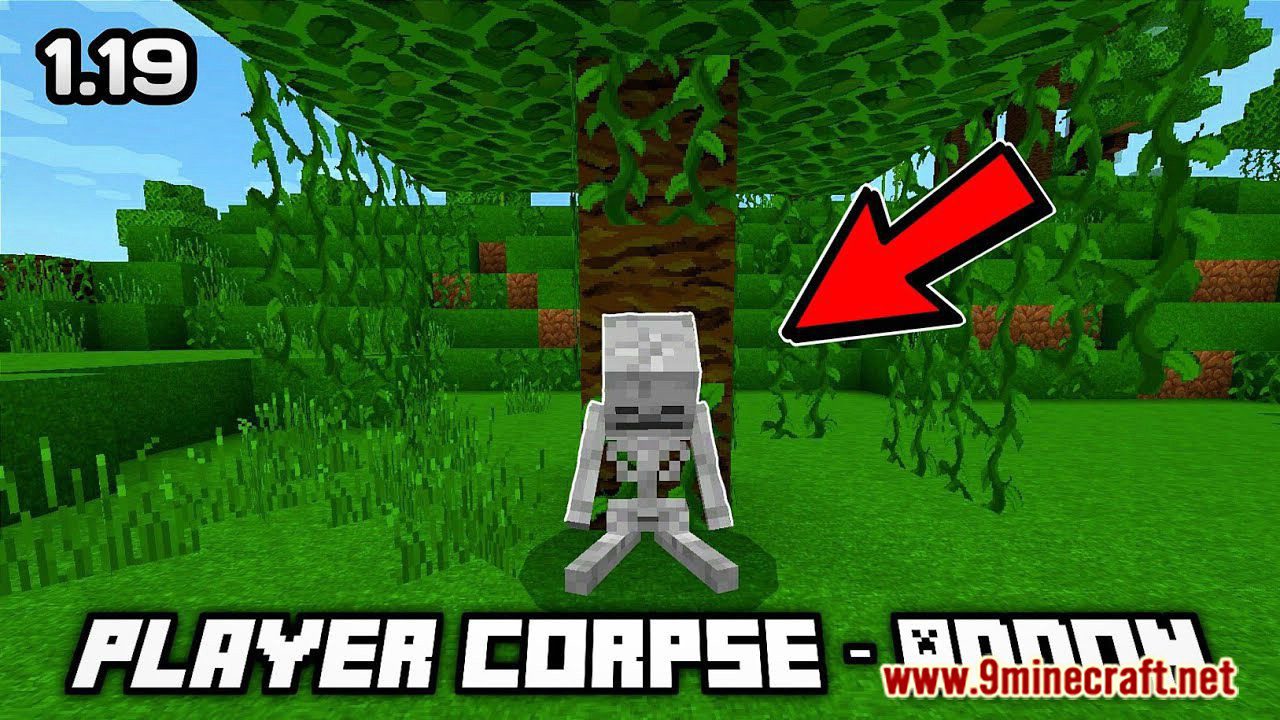 Poggy's Player Corpse Addon (1.20, 1.19) - MCPE/Bedrock Mod 1