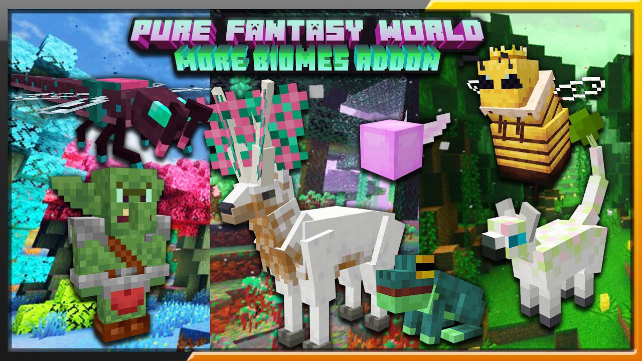 Pure Fantasy World Addon (1.19) - MCPE/Bedrock Mod 1