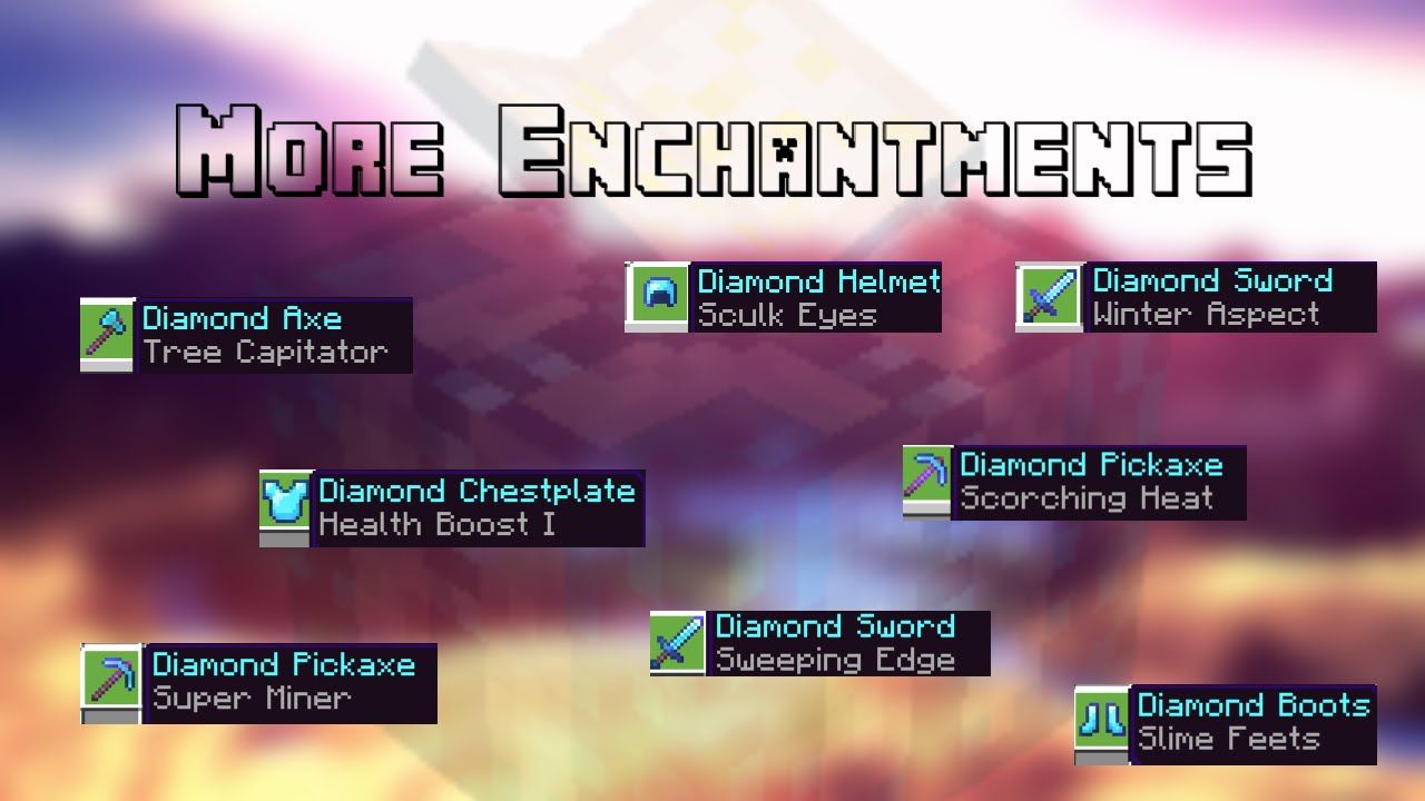 Raiyon's More Enchantments Addon (1.20, 1.19) - MCPE/Bedrock Mod 1